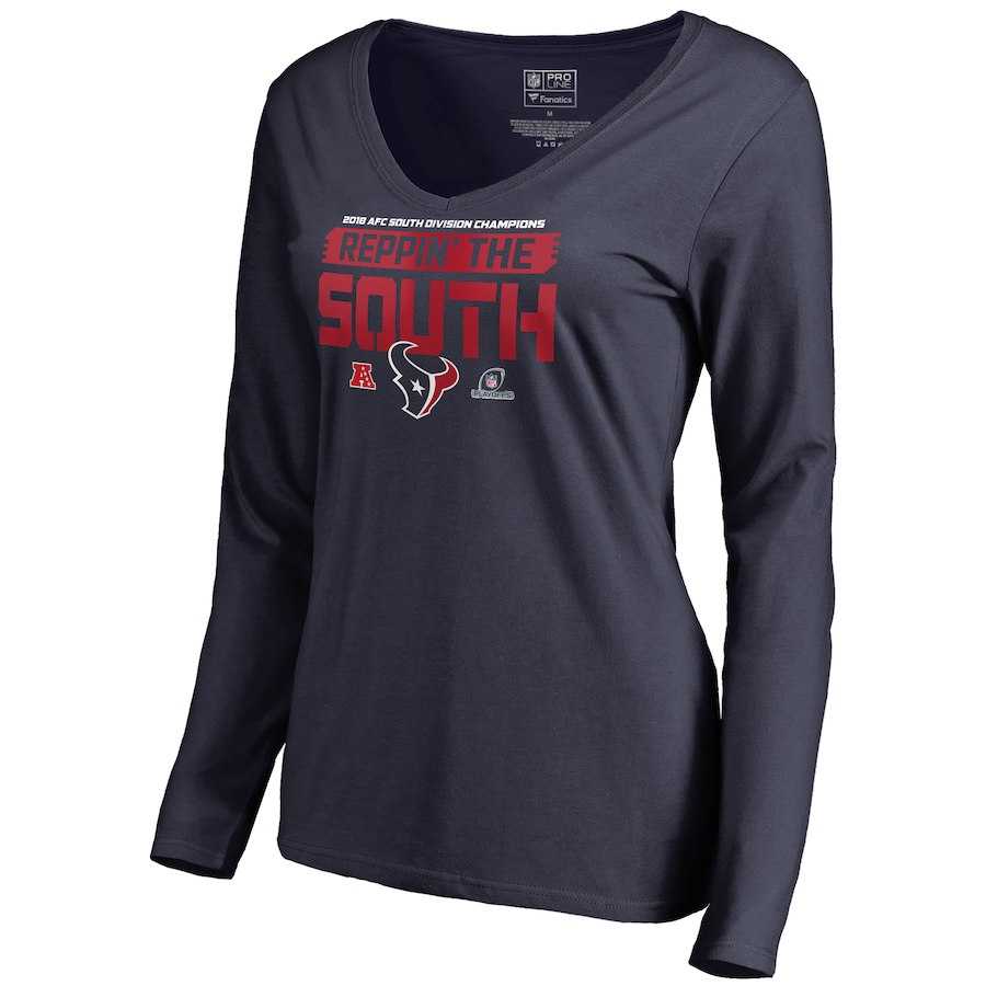 Women Texans Navy Long Sleeve 2018 NFL Playoffs Reppin' The South T-Shirt,We sell and wholesale Women Texans Navy Long Sleeve 2018 NFL Playoffs Reppin' The South T-Shirt on line form chian!